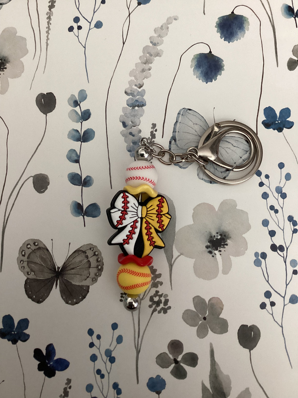 Softball / Baseball Key Bar Keychain