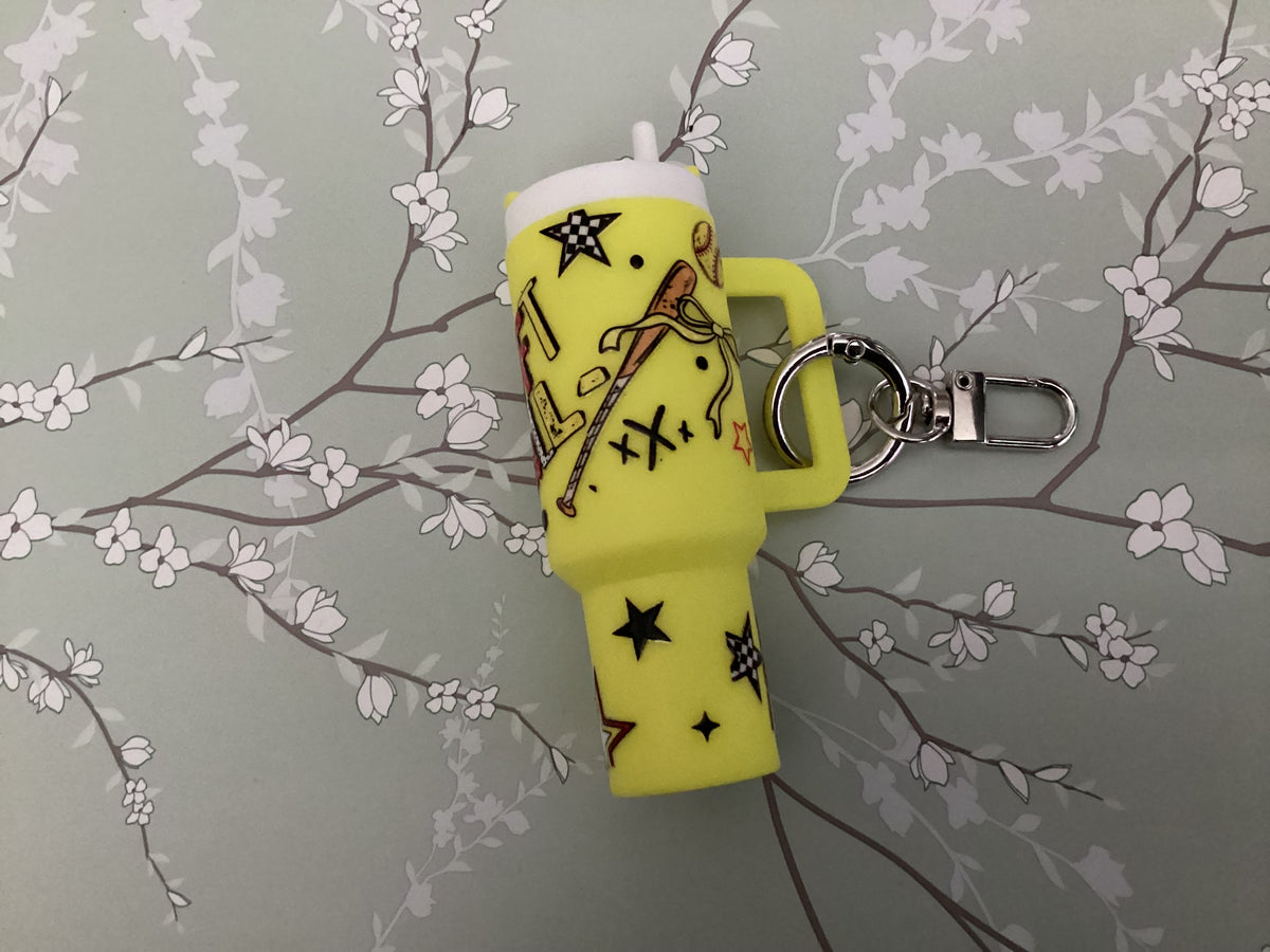 Softball Tumbler Keychain / Chapstick Holder