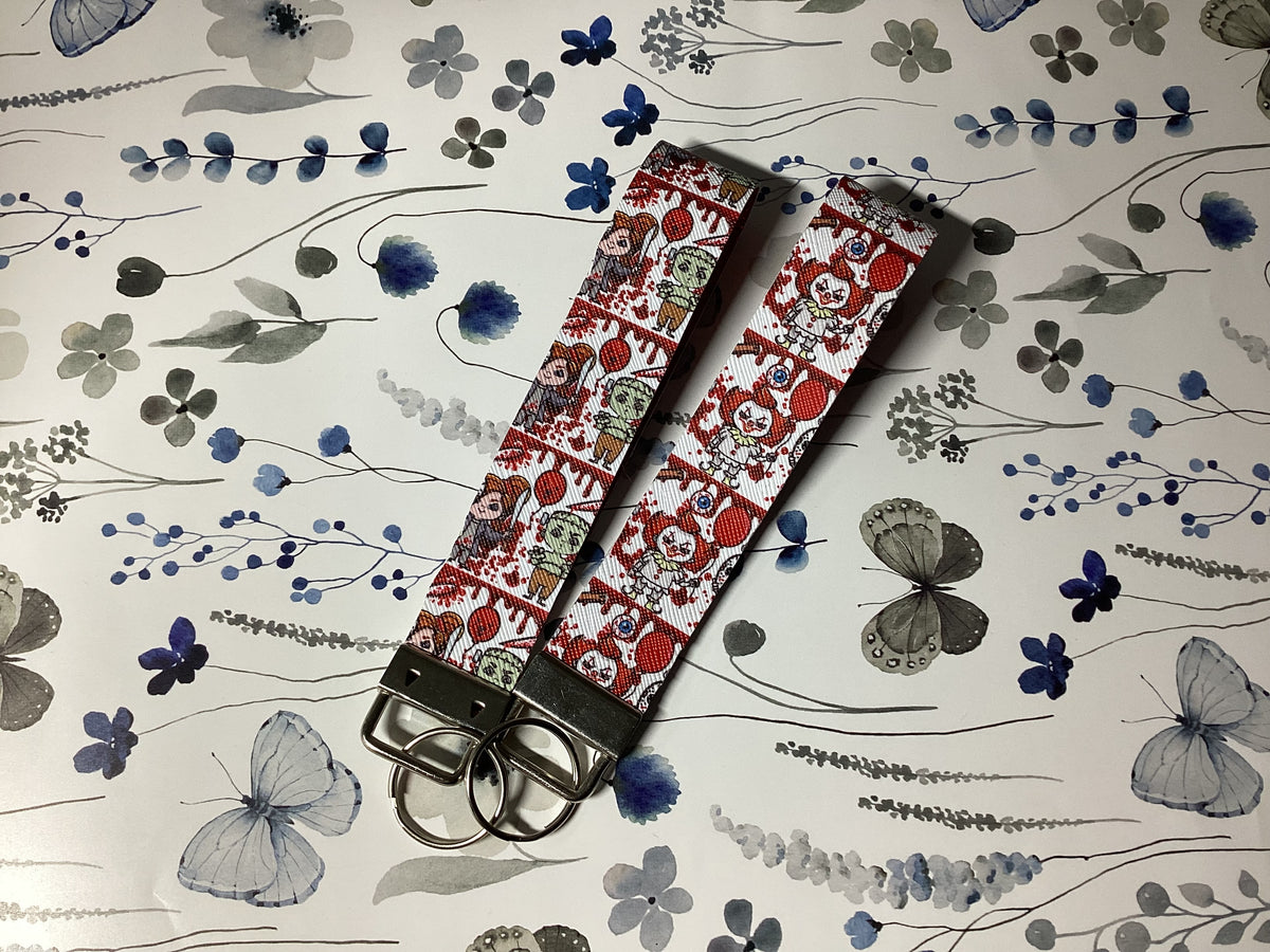 Horror Friends Faux Leather Keychain