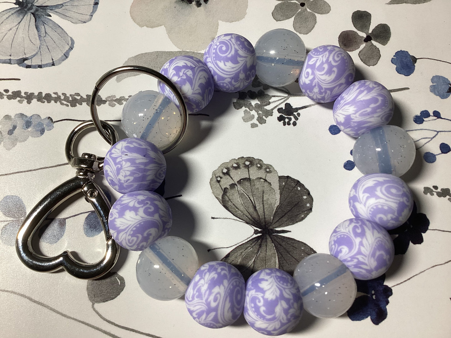 Mini Purps Wristlet  Keychain