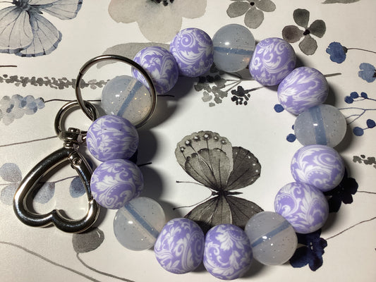 Mini Purps Wristlet  Keychain