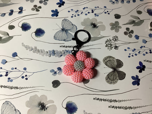 Pinky Flower Keychain