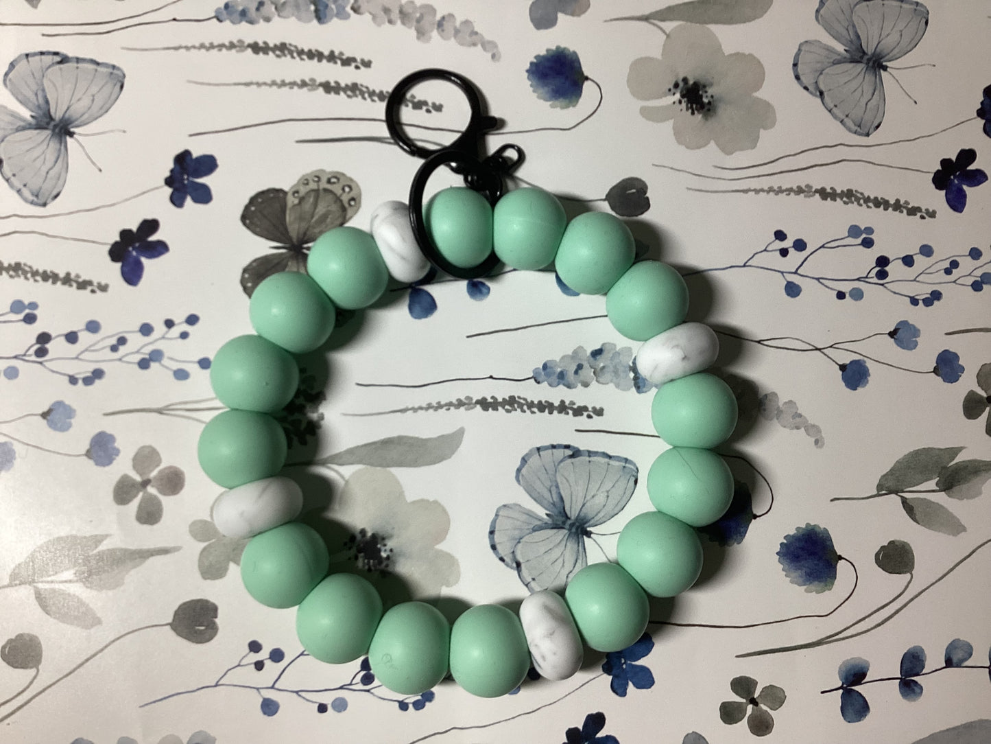 Minty Wristlet Keychain