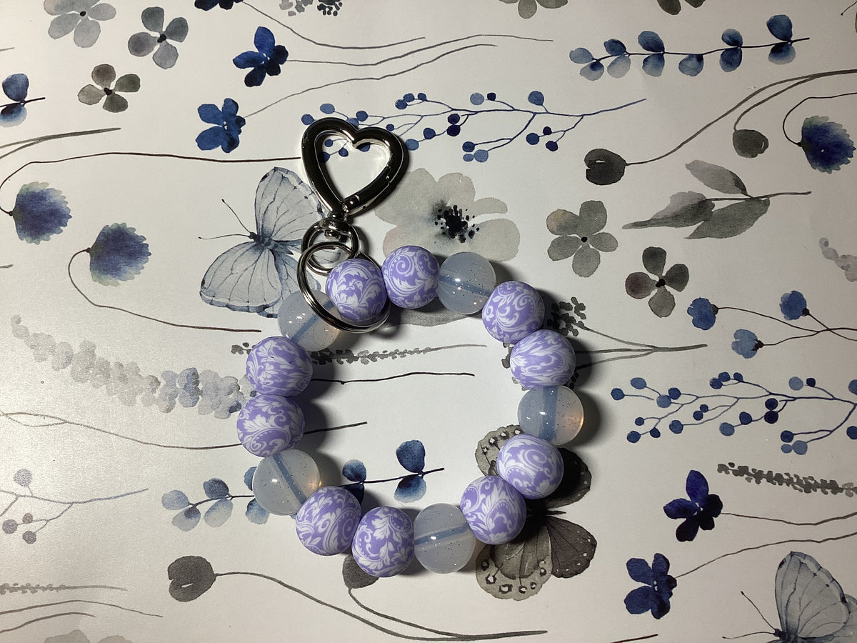 Mini Purps Wristlet  Keychain