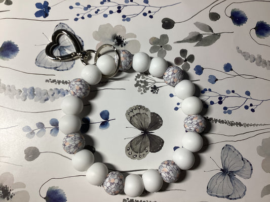 Flowery Drip Wristlet Keychain