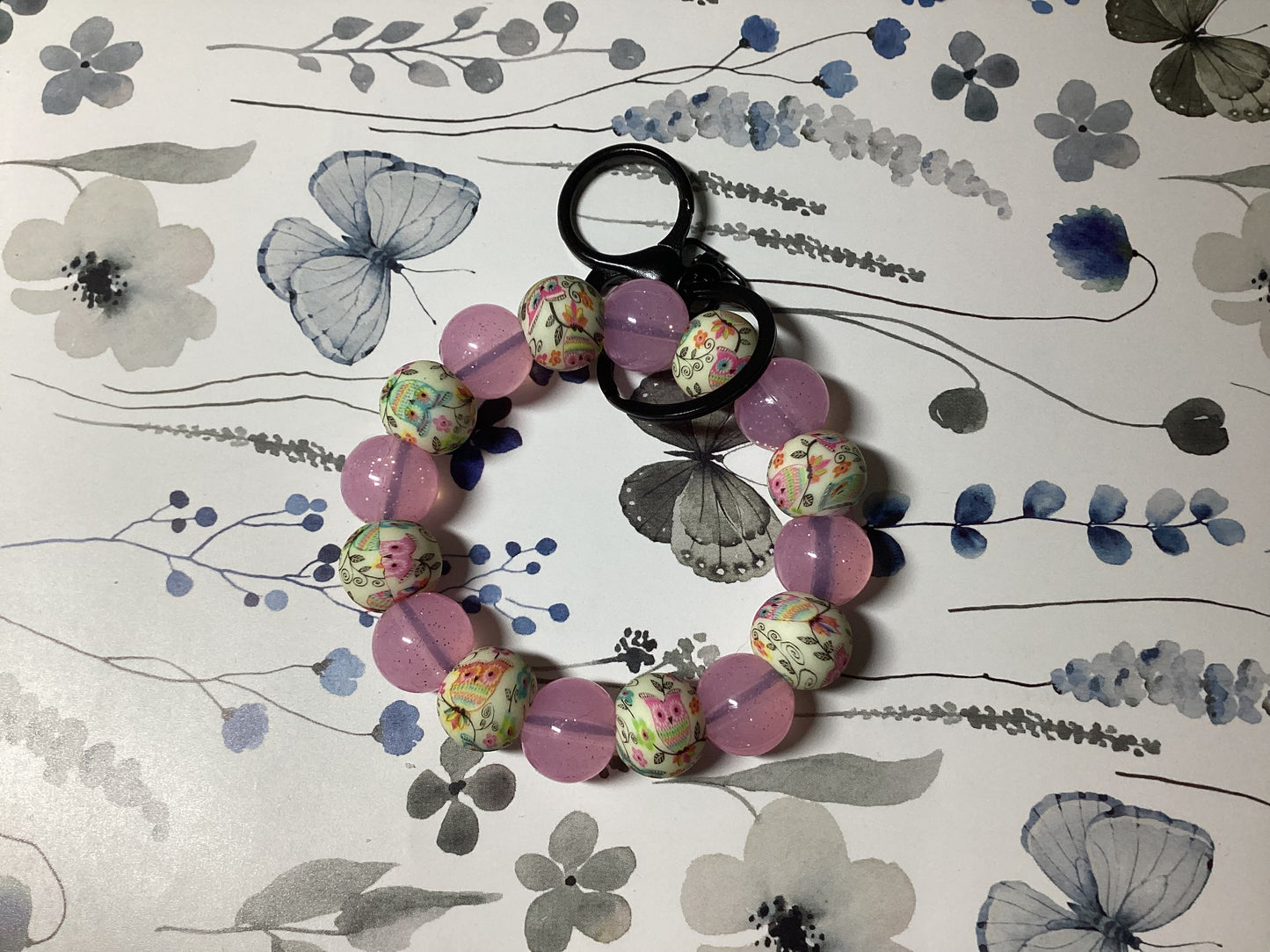 Owly Mini Wristlet Keychain