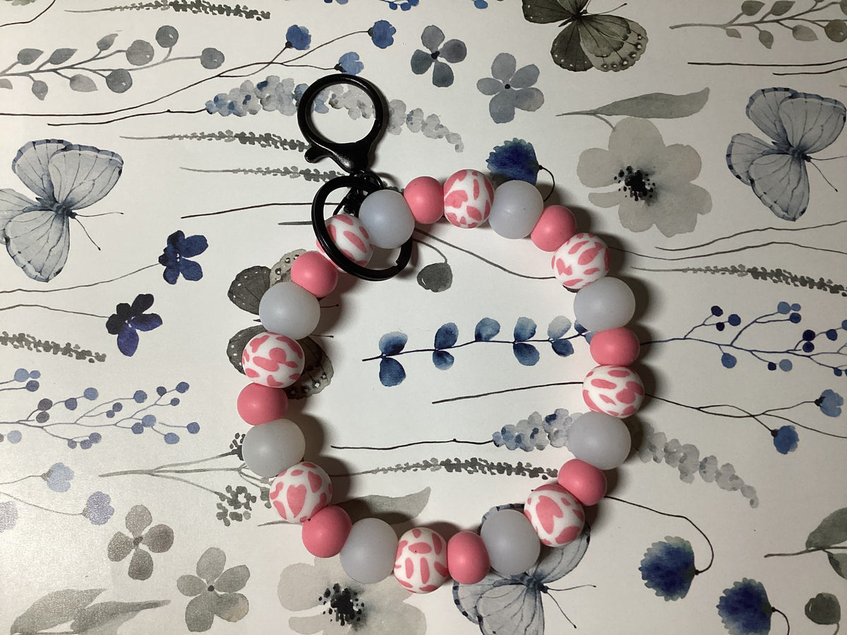 Strawberry Milk Wristlet Keychain