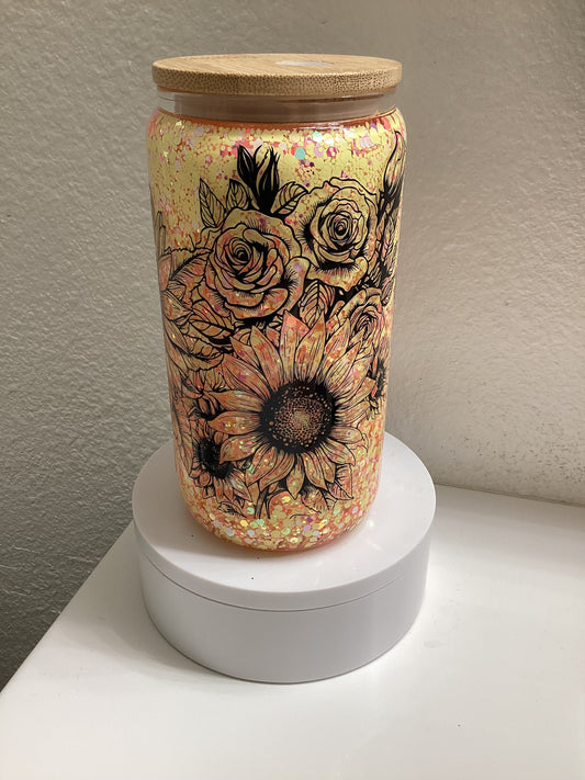 Sunflower & Roses Snowglobe